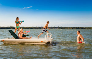 Otter Island Swim Raft | Grandview Waterfront Products |  PWC Ports, Swim Rafts, Floating Docks